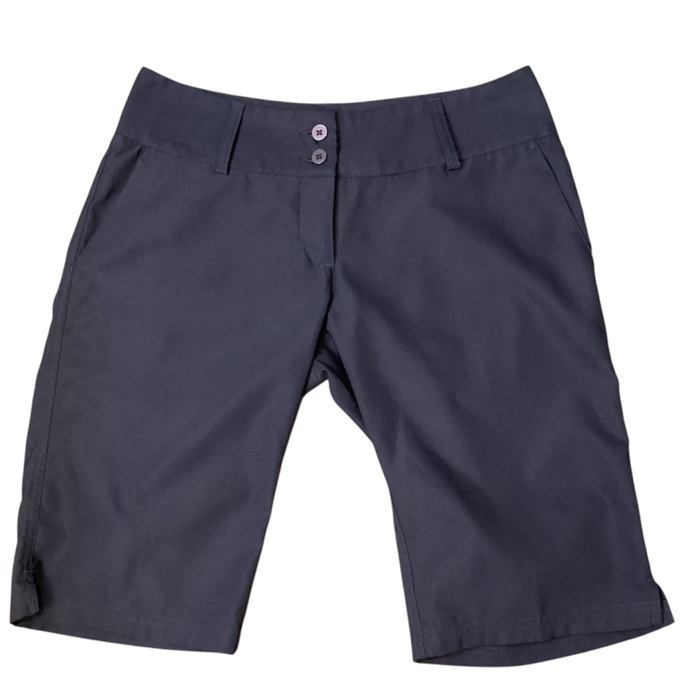 Adidas Climalite Women's‎ Size 4 Bermuda Stretch Golf Shorts Navy Blue Long EUC